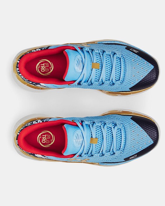 Unisex Curry 2 Low FloTro Basketball Shoes, Blue, pdpMainDesktop image number 2